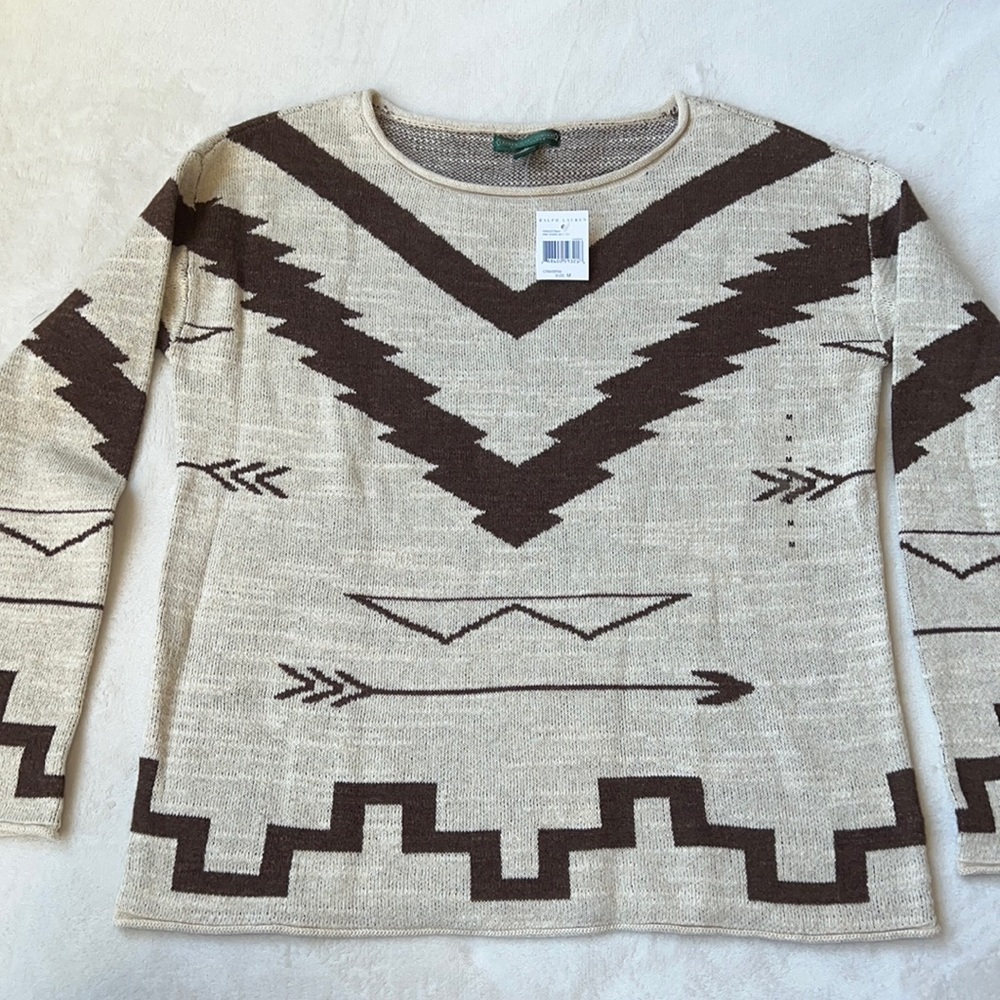 LAUREN JEANS COMPANY Aztec Sweater